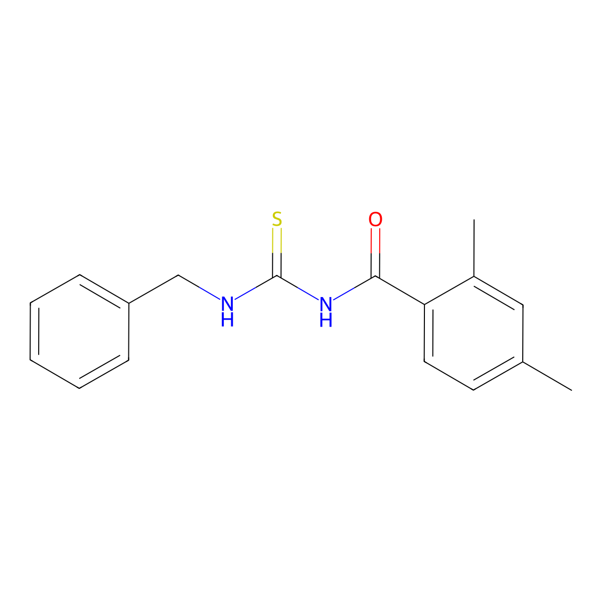 N-(benzylcarbamothioyl)-2,4-dimethylbenzamide molecular structure, CAS 700862-25-5