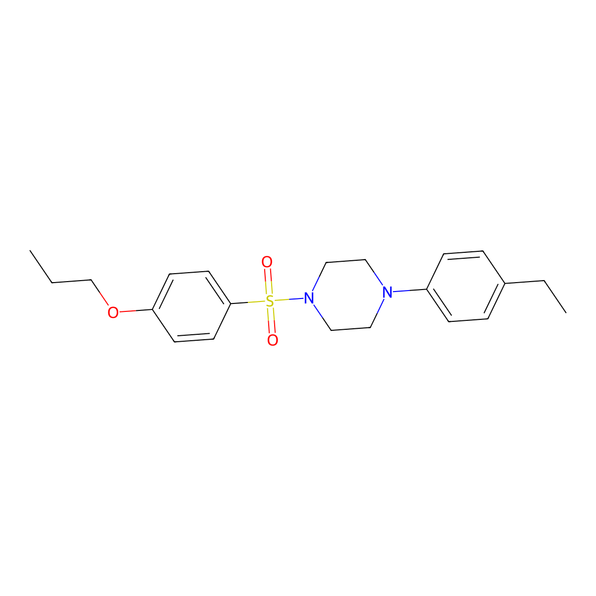 1-(4-Ethylphenyl)-4-(4-propoxyphenyl)sulfonylpiperazine molecular structure, CAS 700862-30-2