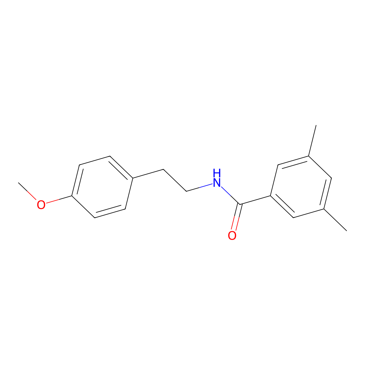 N-[2-(4-methoxyphenyl)ethyl]-3,5-dimethylbenzamide molecular structure, CAS 700862-45-9