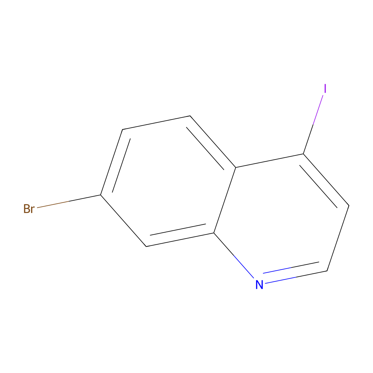7-Bromo-4-iodoquinoline molecular structure, CAS 700871-87-0