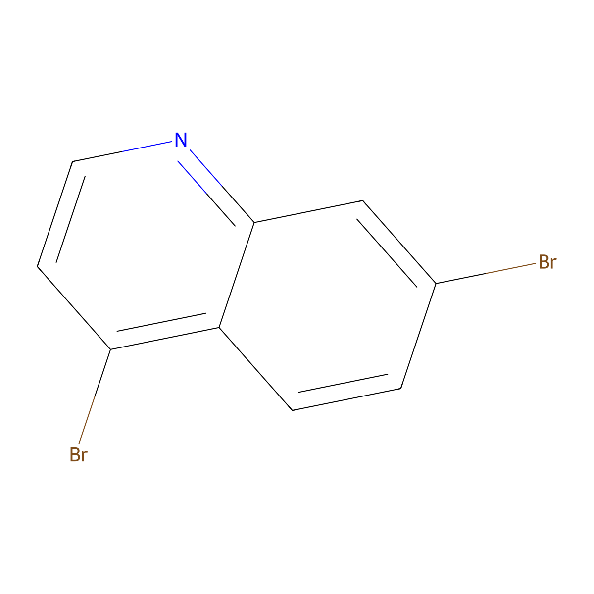 4,7-Dibromoquinoline molecular structure, CAS 700871-88-1