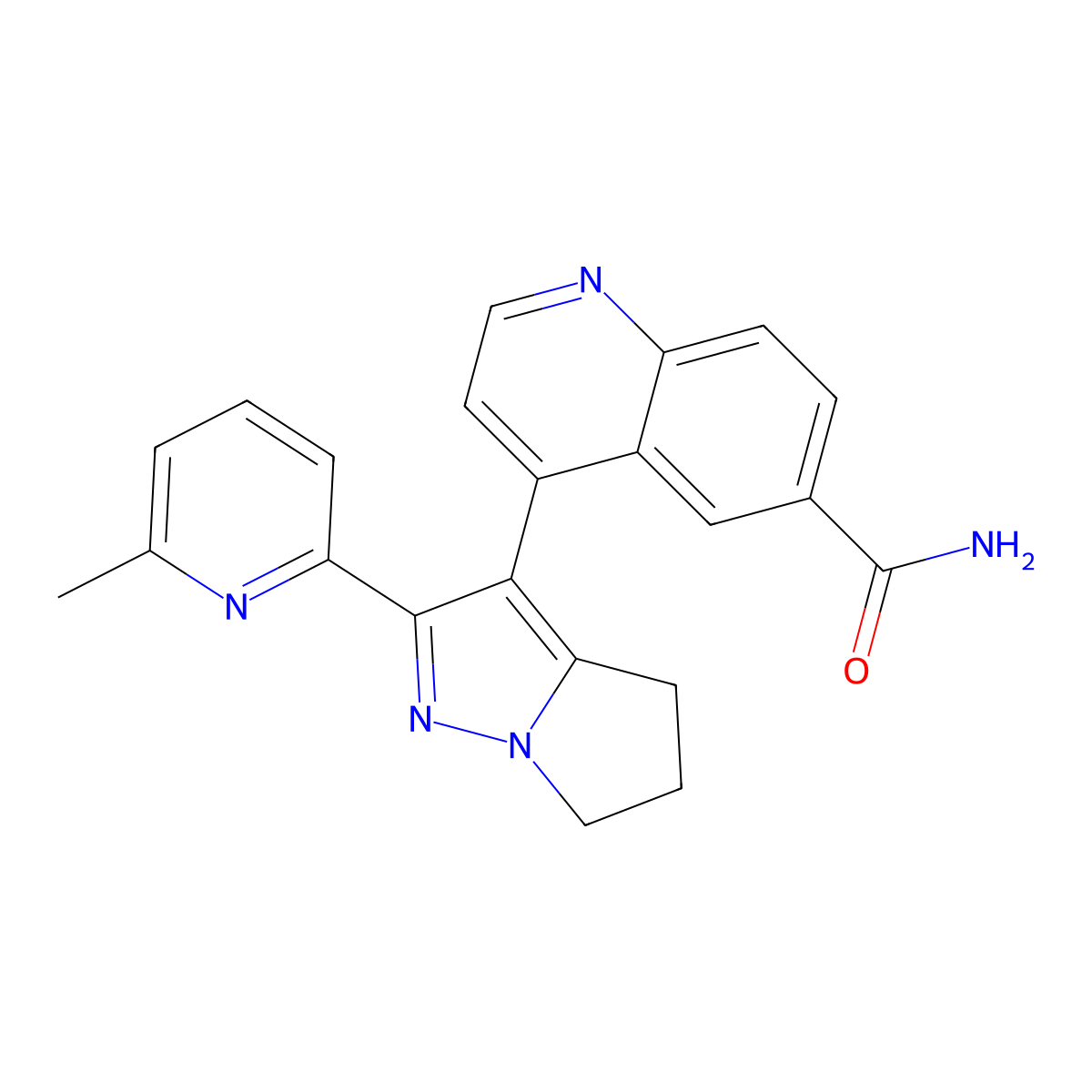 Galunisertib molecular structure, CAS 700874-72-2