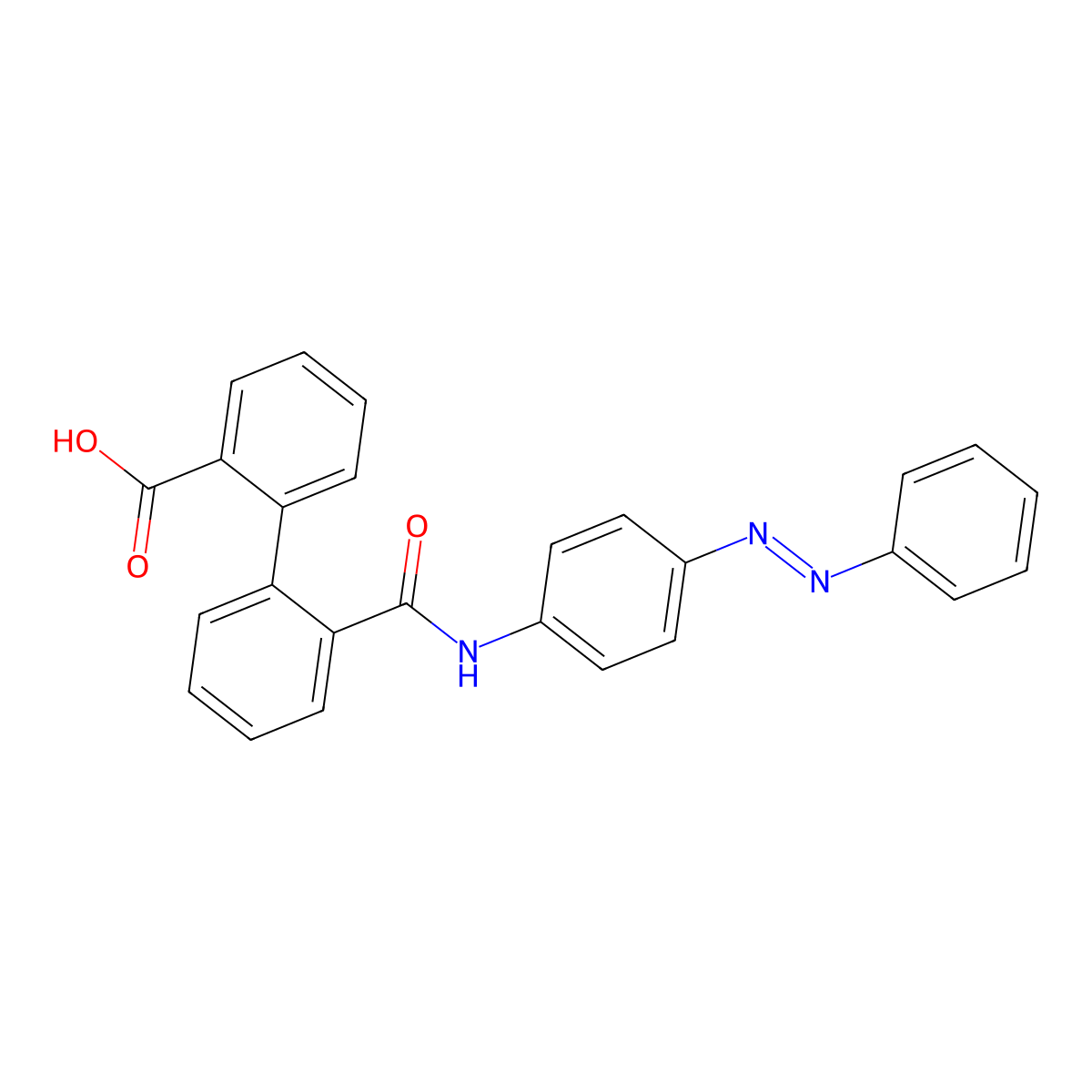 2-[2-[(4-Phenyldiazenylphenyl)carbamoyl]phenyl]benzoic acid molecular structure, CAS 7009-12-3