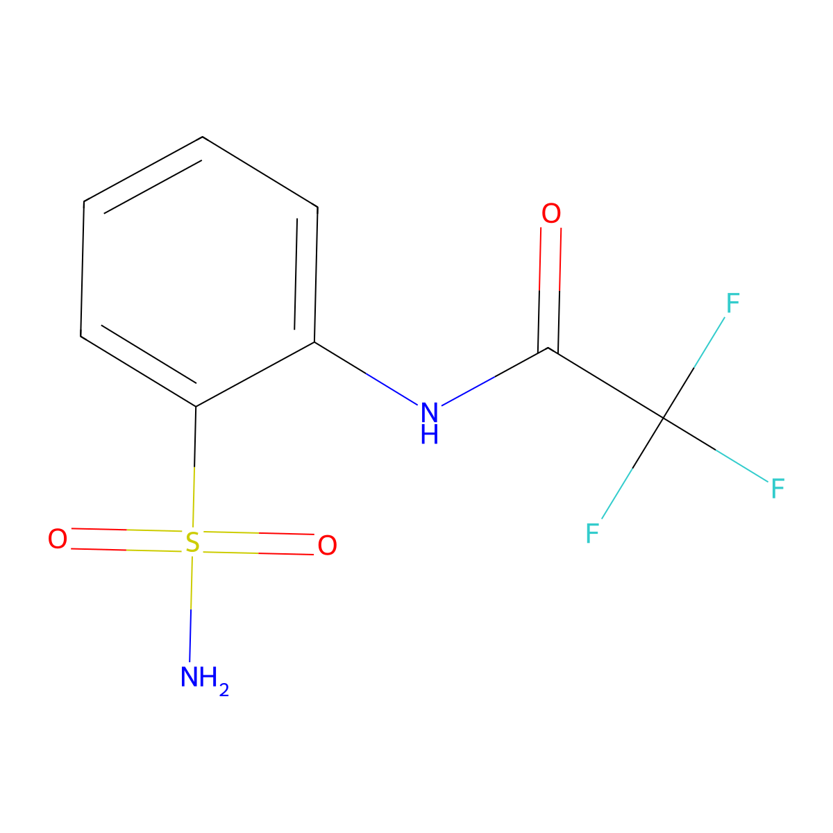 2,2,2-trifluoro-N-(2-sulfamoylphenyl)acetamide molecular structure, CAS 70090-01-6