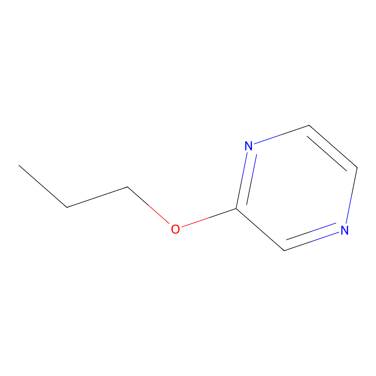 2-Propoxypyrazine molecular structure, CAS 70090-28-7
