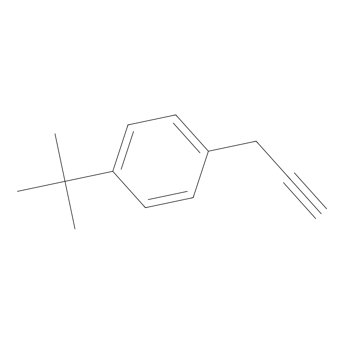 1-(tert-Butyl)-4-(prop-2-yn-1-yl)benzene molecular structure, CAS 70090-67-4