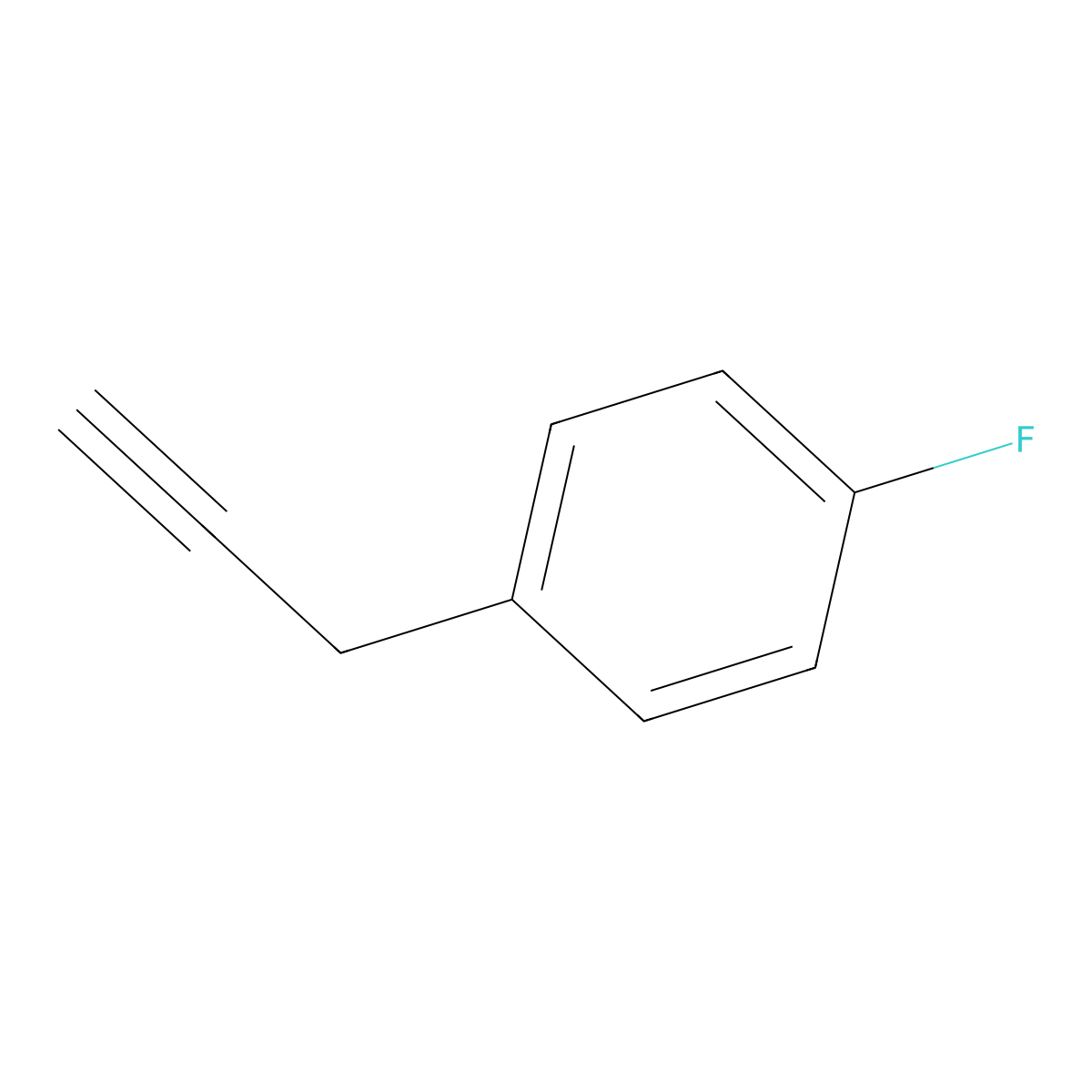 1-Fluoro-4-prop-2-ynyl-benzene molecular structure, CAS 70090-68-5