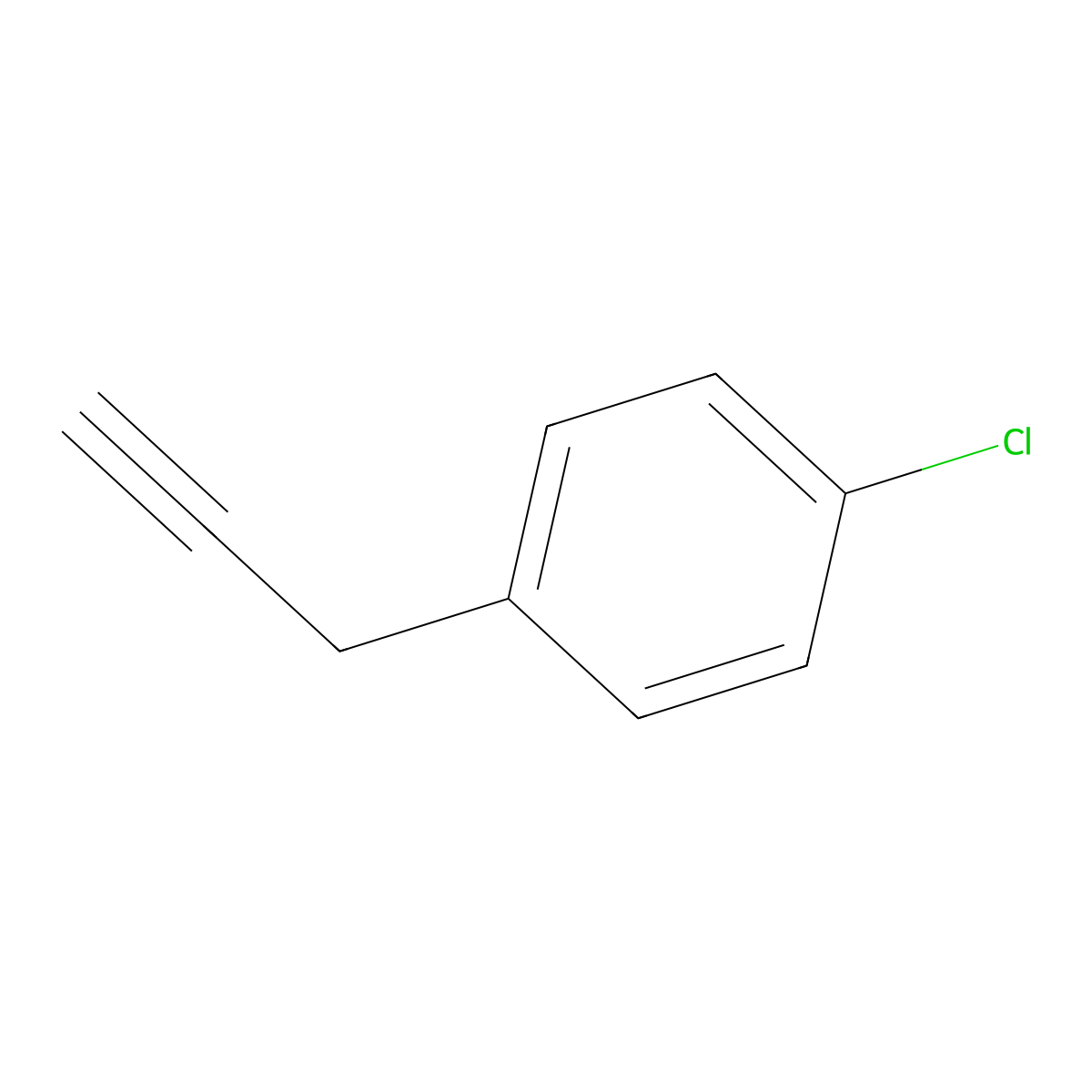 1-Chloro-4-(2-propyn-1-yl)benzene molecular structure, CAS 70090-69-6