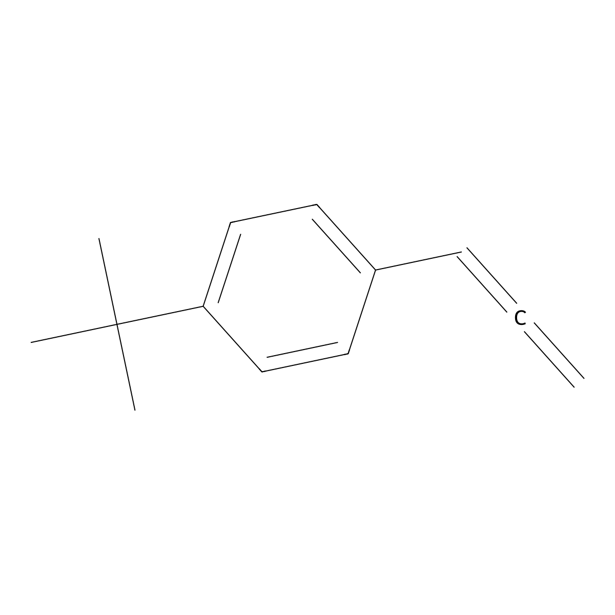 Benzene, 1-(1,1-dimethylethyl)-4-(1,2-propadienyl)- molecular structure, CAS 70090-76-5