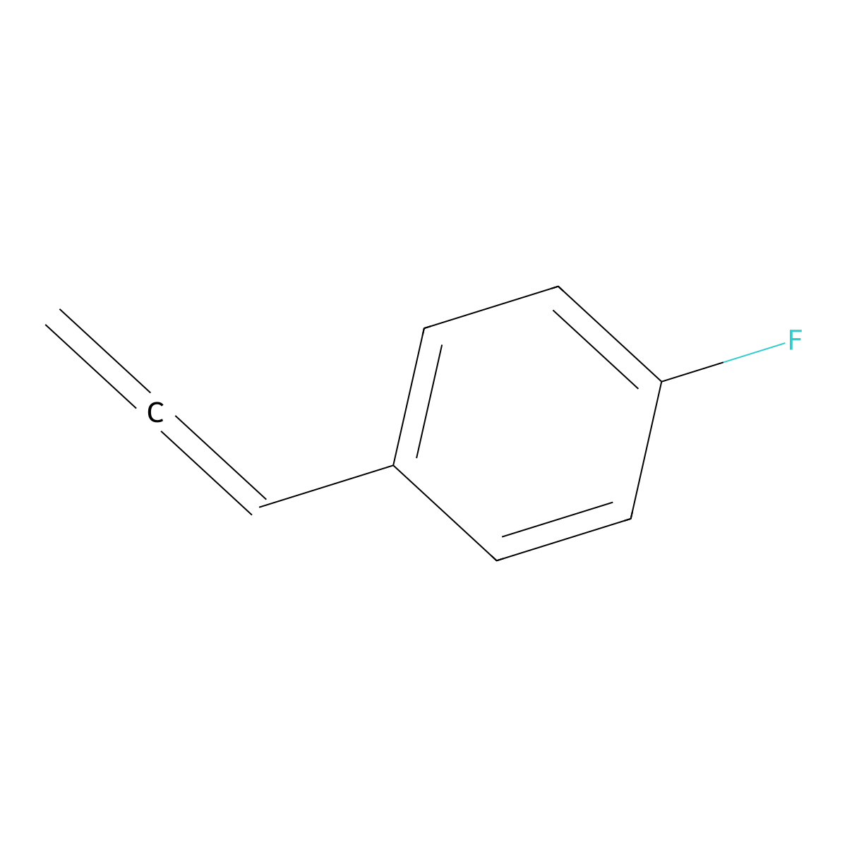 Benzene, 1-fluoro-4-(1,2-propadienyl)- molecular structure, CAS 70090-77-6