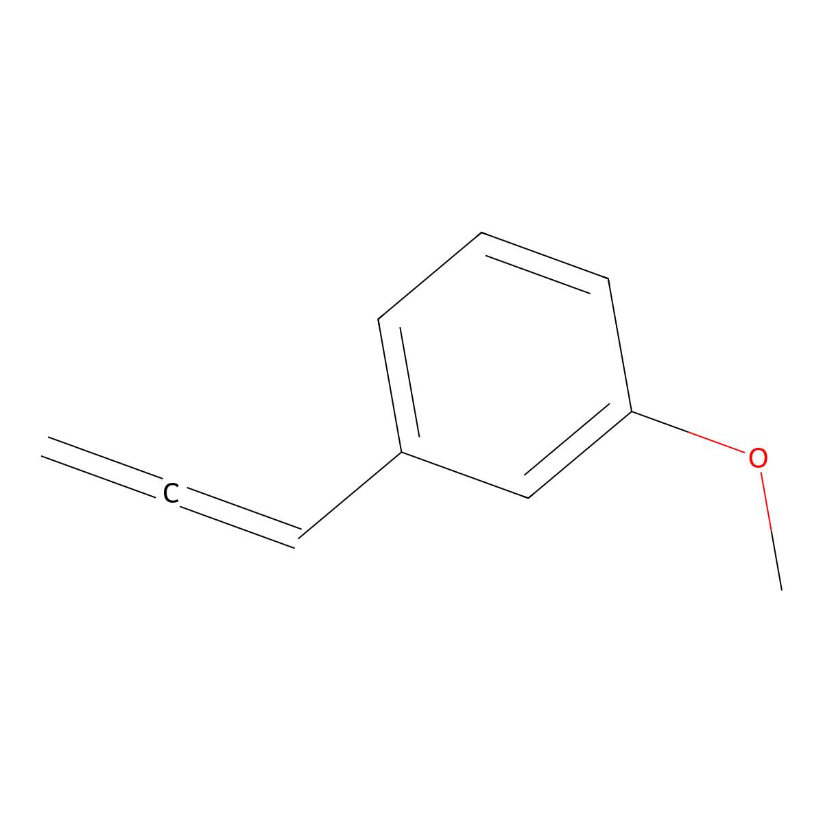 Benzene, 1-methoxy-3-(1,2-propadienyl)- molecular structure, CAS 70090-80-1