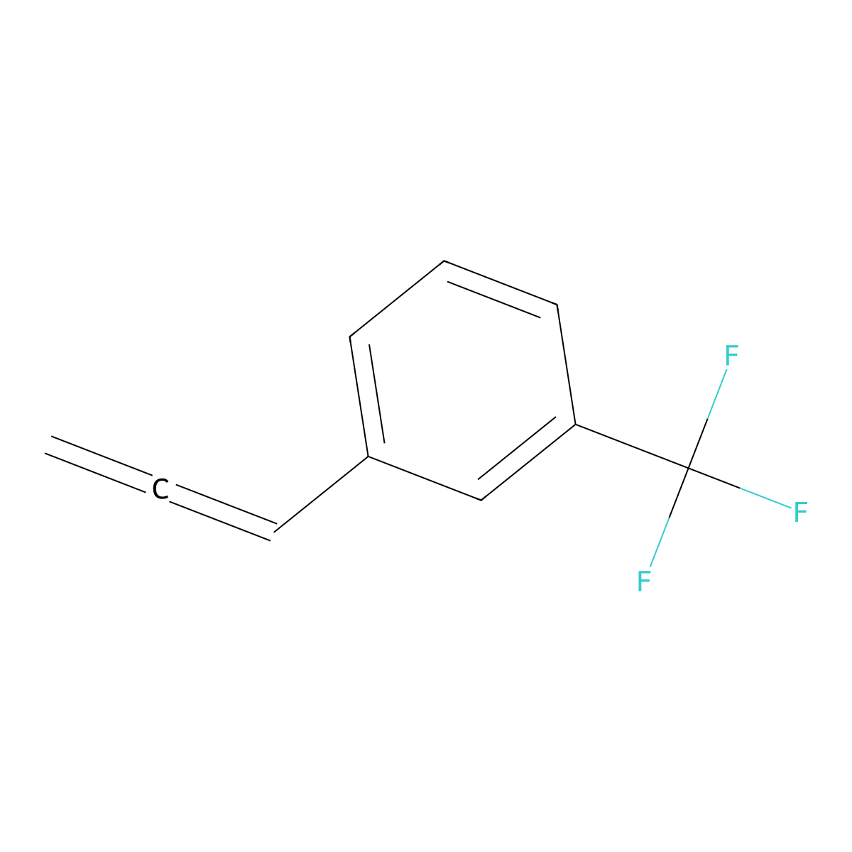 1-Propadienyl-3-(trifluoromethyl)benzene molecular structure, CAS 70090-81-2