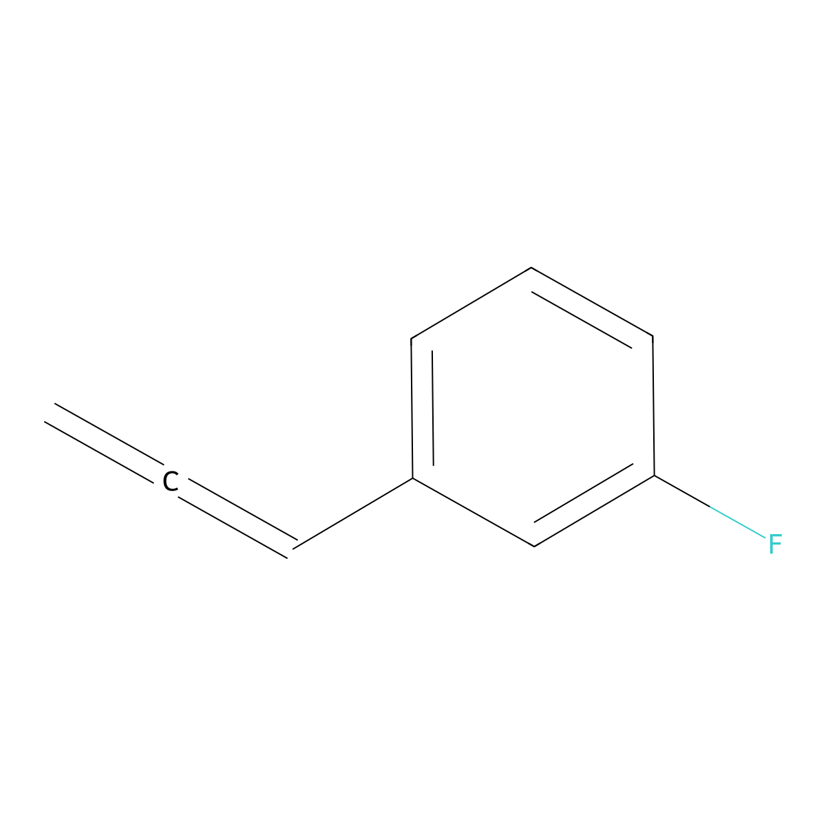 1-Fluoro-3-propadienylbenzene molecular structure, CAS 70090-82-3