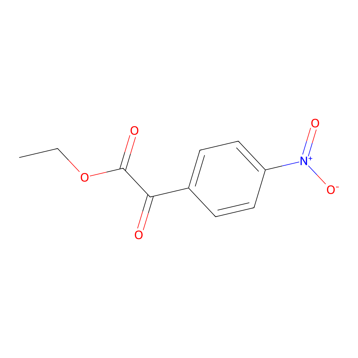 Ethyl 4-nitrophenylglyoxylate molecular structure, CAS 70091-75-7