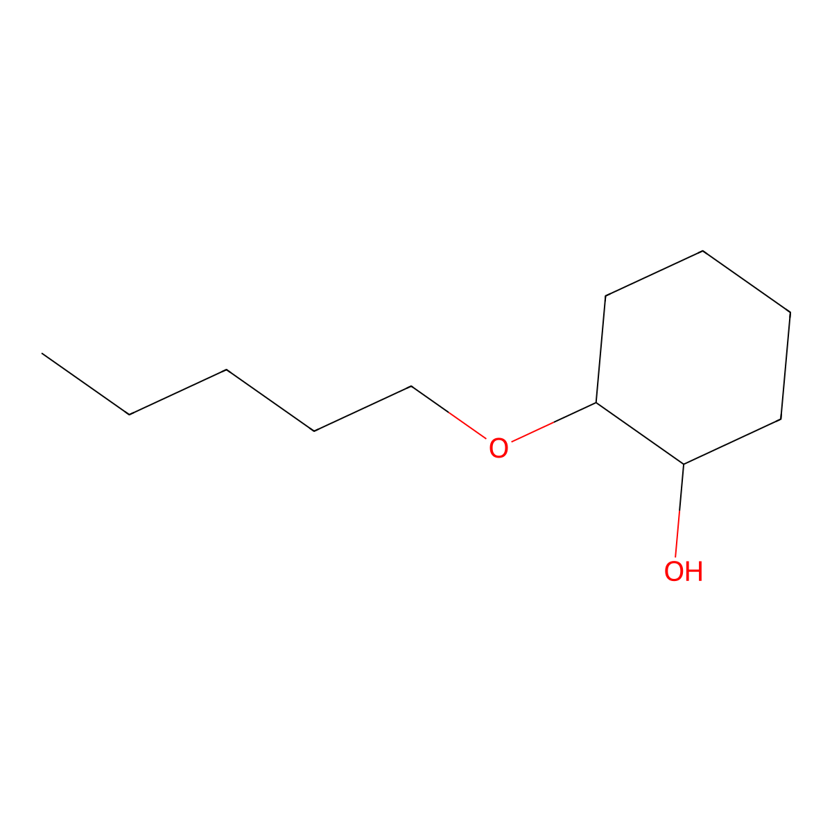 Pent-2-oxycyclohexan-1-ol molecular structure, CAS 70092-43-2