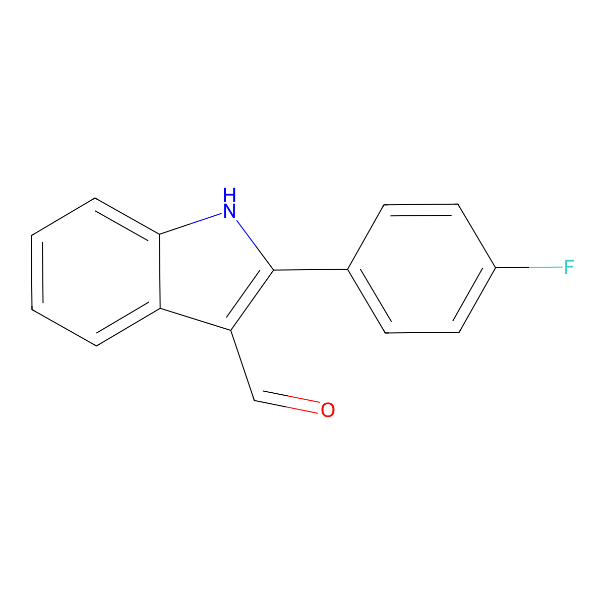 2-(4-Fluorophenyl)-1H-indole-3-carboxaldehyde molecular structure, CAS 70093-12-8