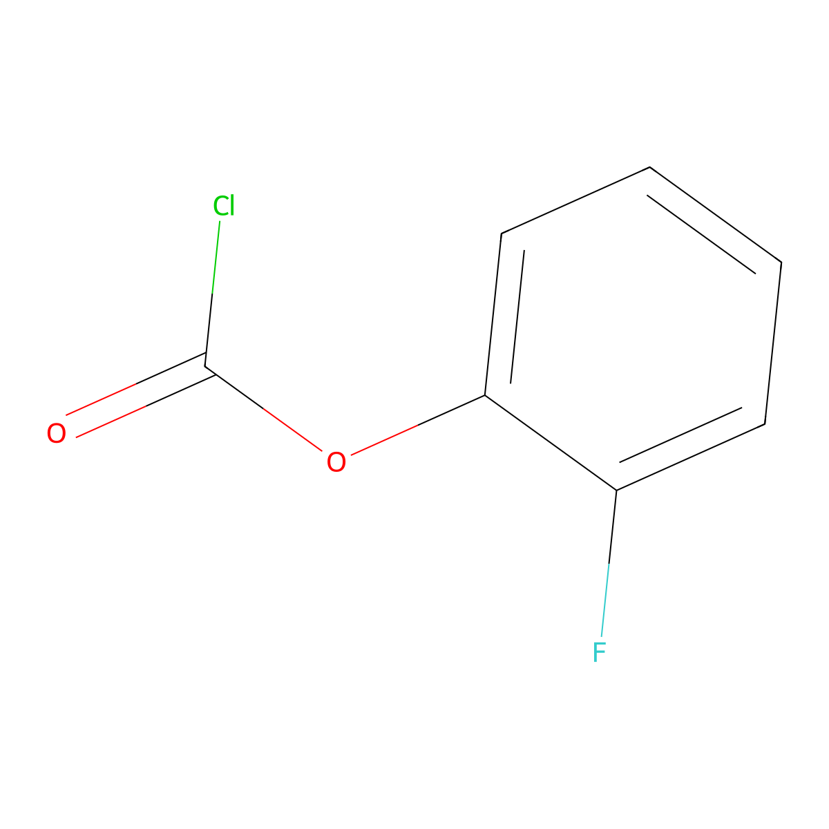2-Fluorophenyl chloroformate molecular structure, CAS 70093-67-3