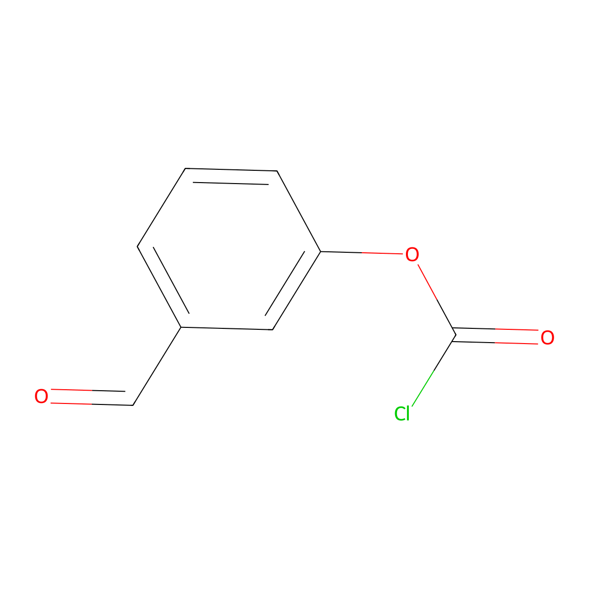 3-Formylphenyl chloroformate molecular structure, CAS 70093-69-5