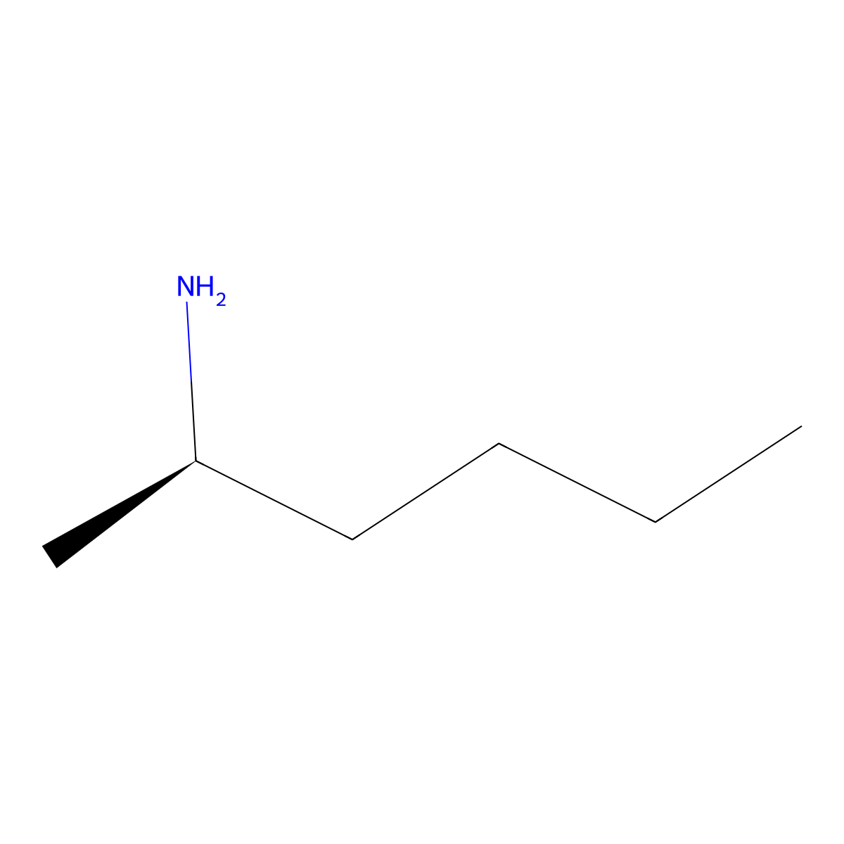 2-Hexanamine, (R)- molecular structure, CAS 70095-40-8