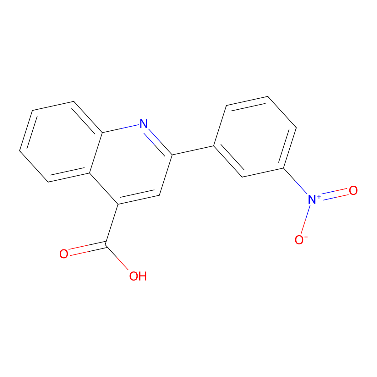 2-(3-Nitrophenyl)quinoline-4-carboxylic acid molecular structure, CAS 70097-12-0