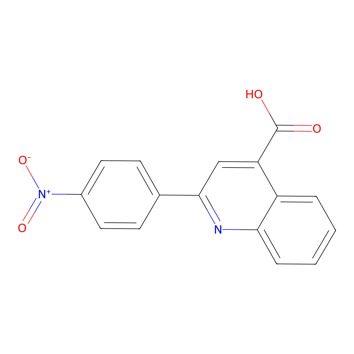 2-(4-nitrophenyl)quinoline-4-carboxylic Acid molecular structure, CAS 70097-13-1