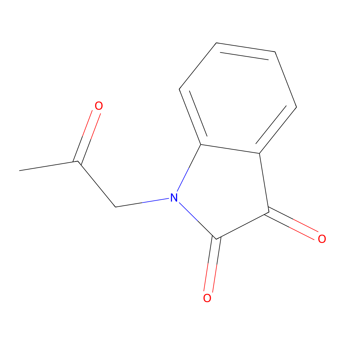 1H-Indole-2,3-dione, 1-(2-oxopropyl)- molecular structure, CAS 70097-14-2