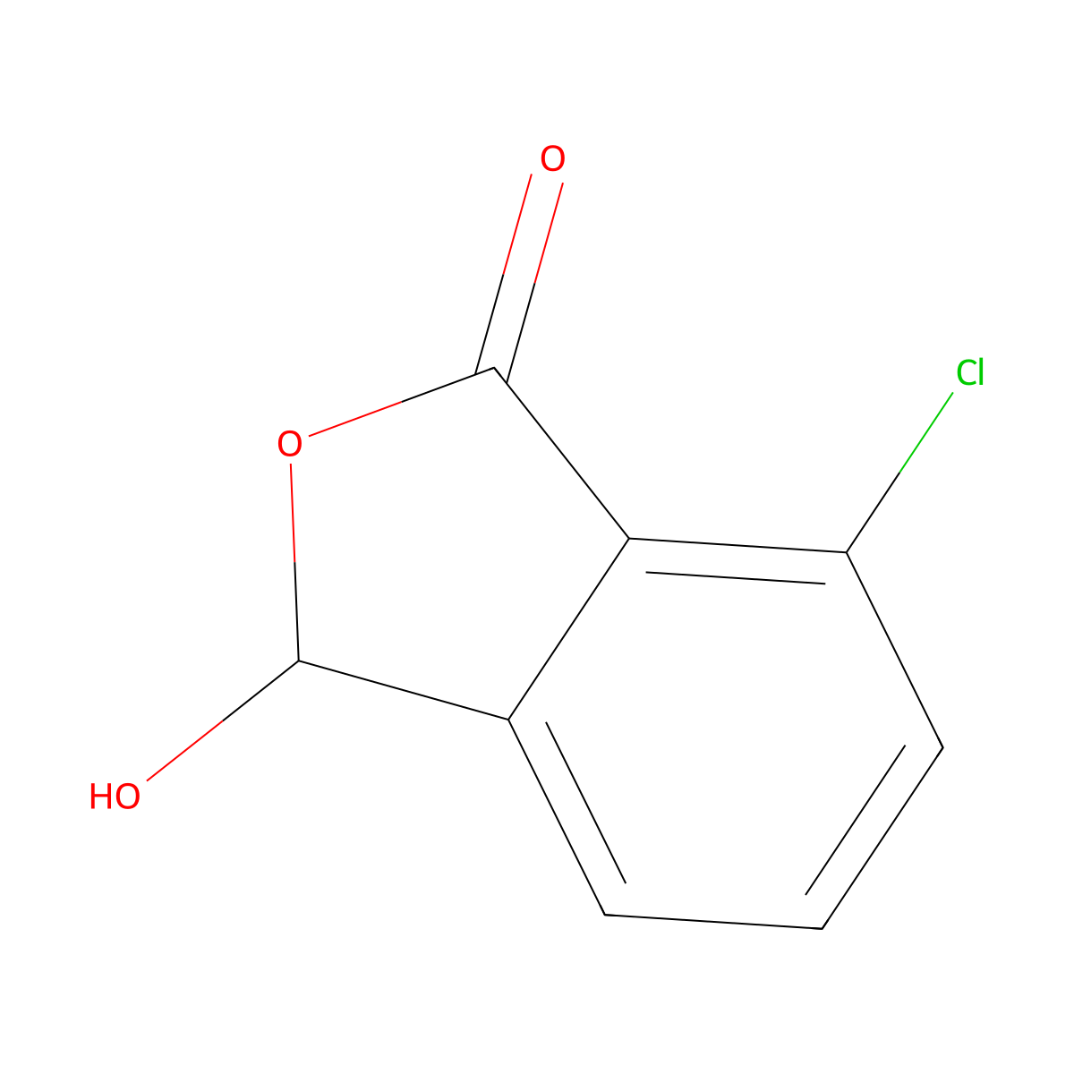 7-Chloro-3-hydroxy-3H-isobenzofuran-1-one molecular structure, CAS 70097-44-8