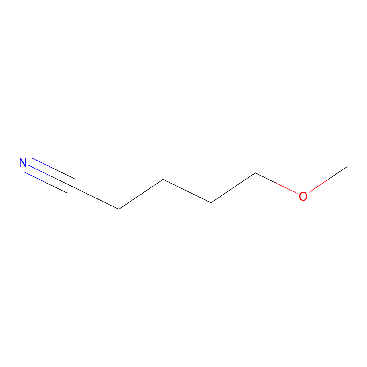 5-Methoxypentanenitrile molecular structure, CAS 70098-88-3