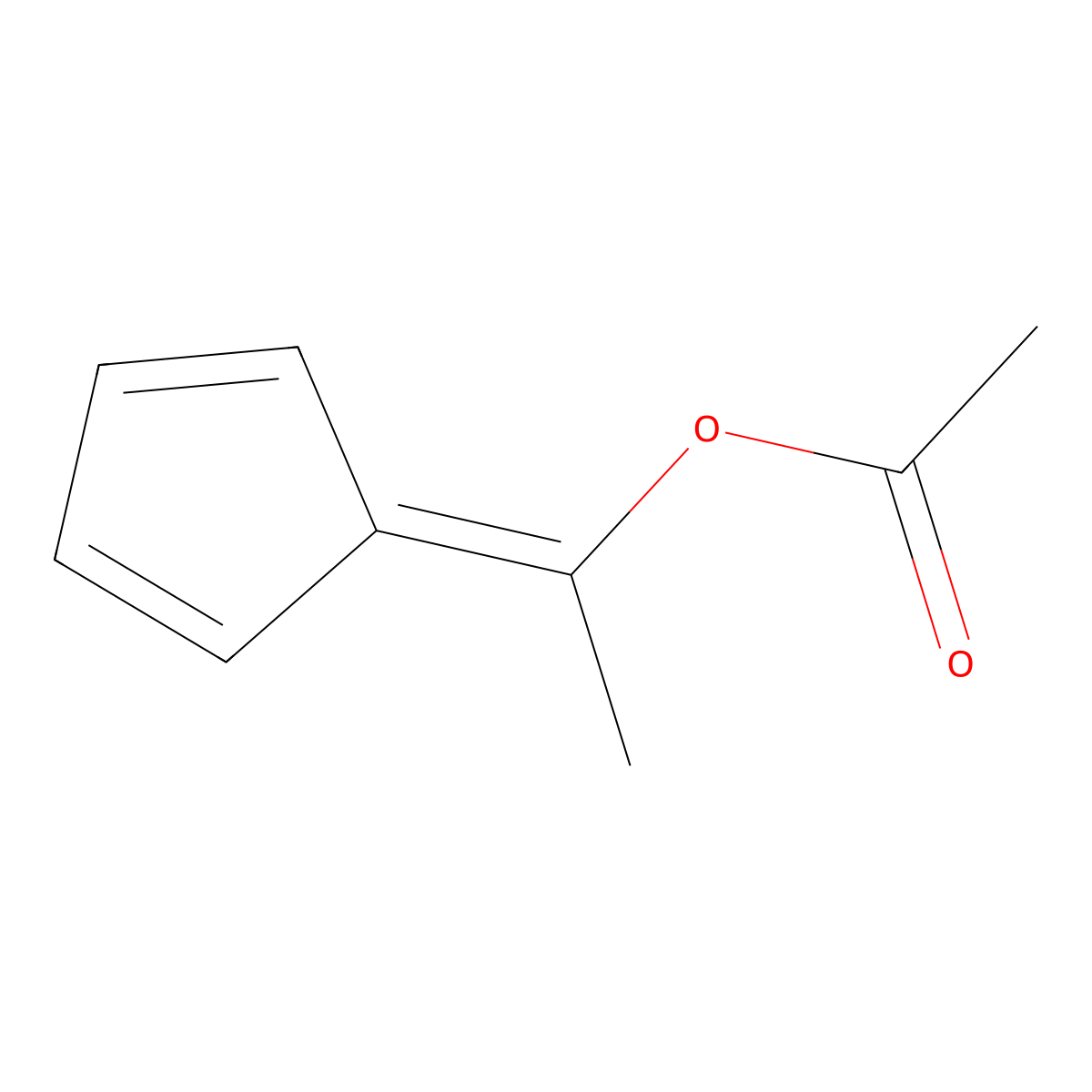 1-(Cyclopenta-2,4-dien-1-ylidene)ethyl acetate molecular structure, CAS 701-12-2