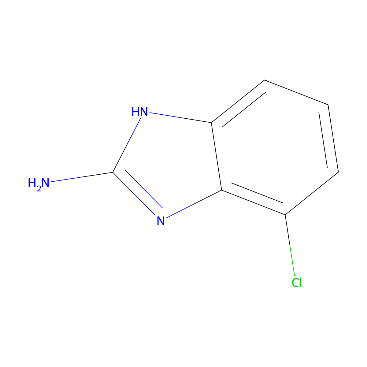 4-Chloro-1H-benzimidazol-2-amine molecular structure, CAS 701-14-4