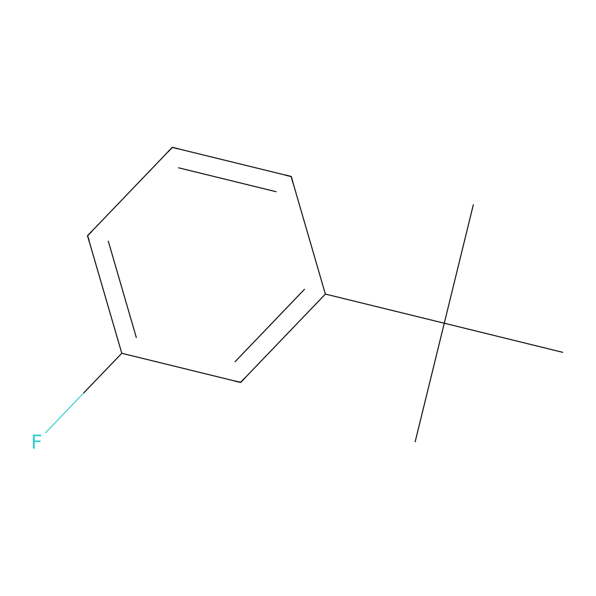 1-tert-Butyl-3-fluorobenzene molecular structure, CAS 701-26-8