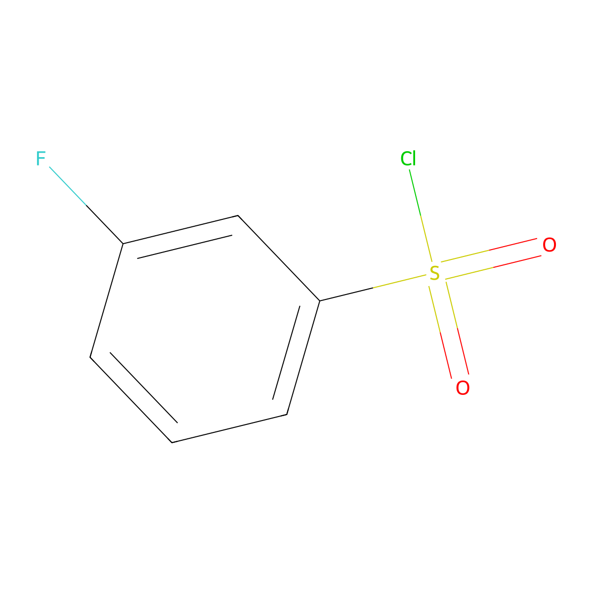 3-Fluorobenzenesulfonyl Chloride molecular structure, CAS 701-27-9