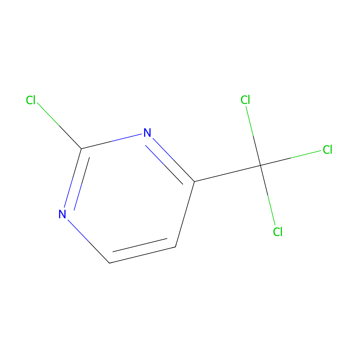 2-Chloro-4-(trichloromethyl)pyrimidine molecular structure, CAS 701-28-0