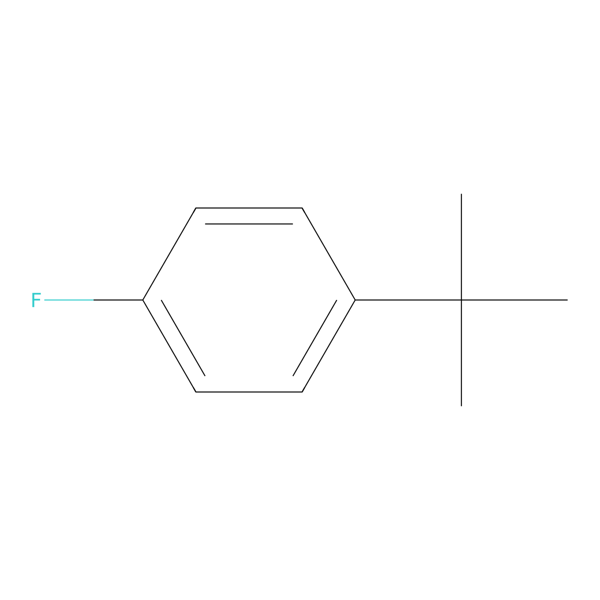 1-(1,1-Dimethylethyl)-4-fluorobenzene molecular structure, CAS 701-30-4