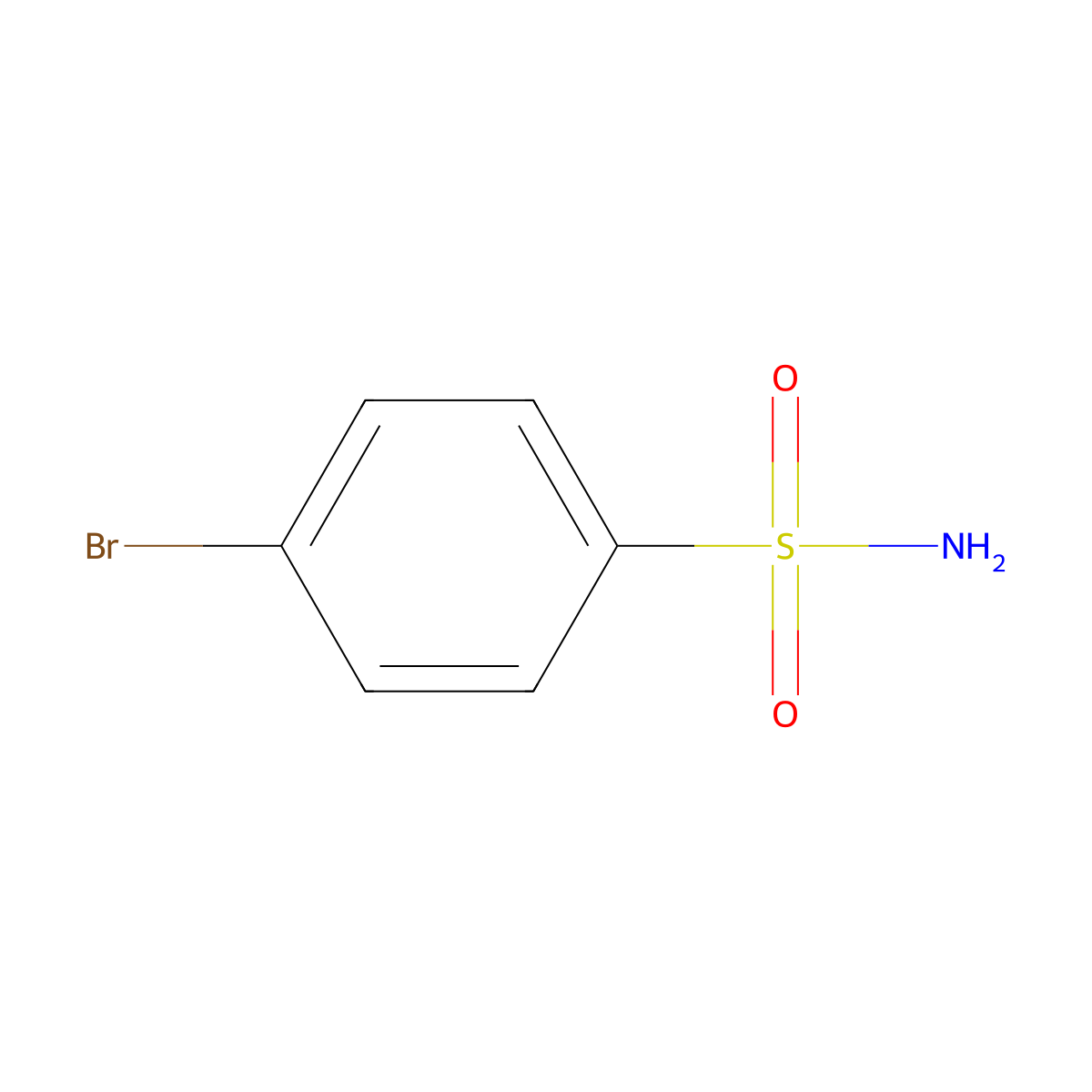4-Bromobenzenesulfonamide molecular structure, CAS 701-34-8