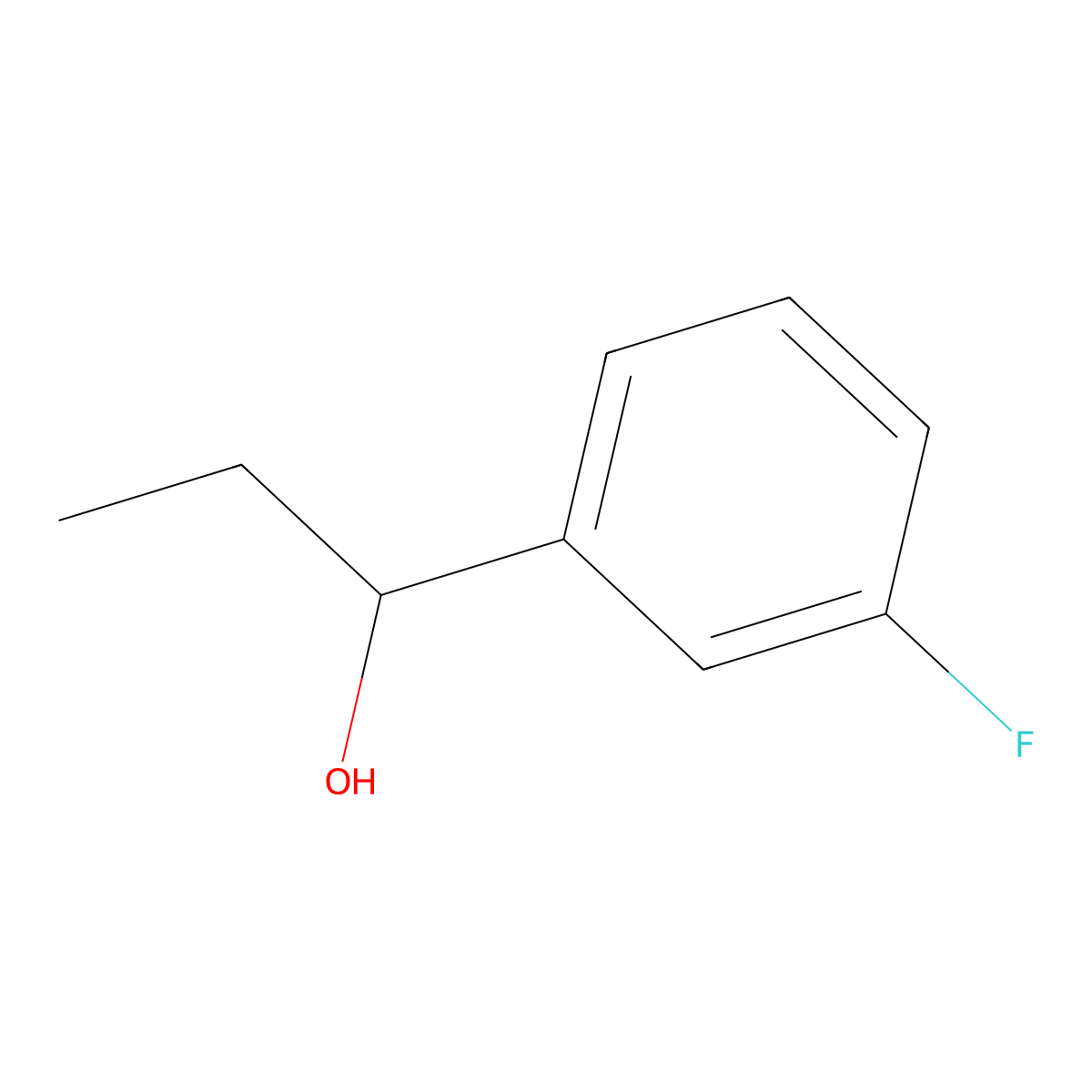1-(3-Fluorophenyl)propan-1-ol molecular structure, CAS 701-38-2