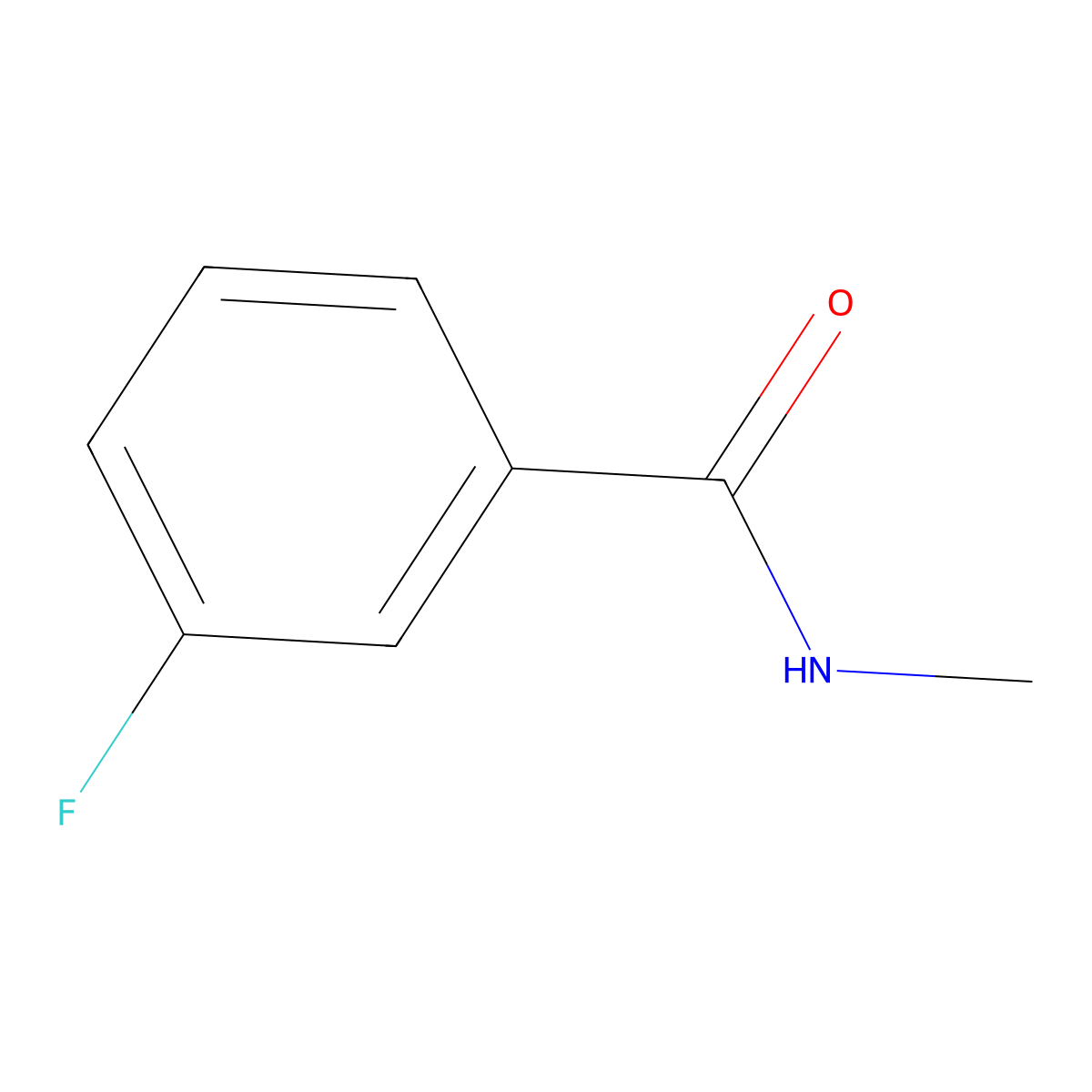 N-Methyl 3-fuorobenzamide molecular structure, CAS 701-39-3