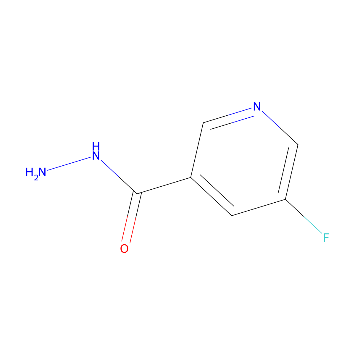 5-Fluoronicotinohydrazide molecular structure, CAS 701-40-6