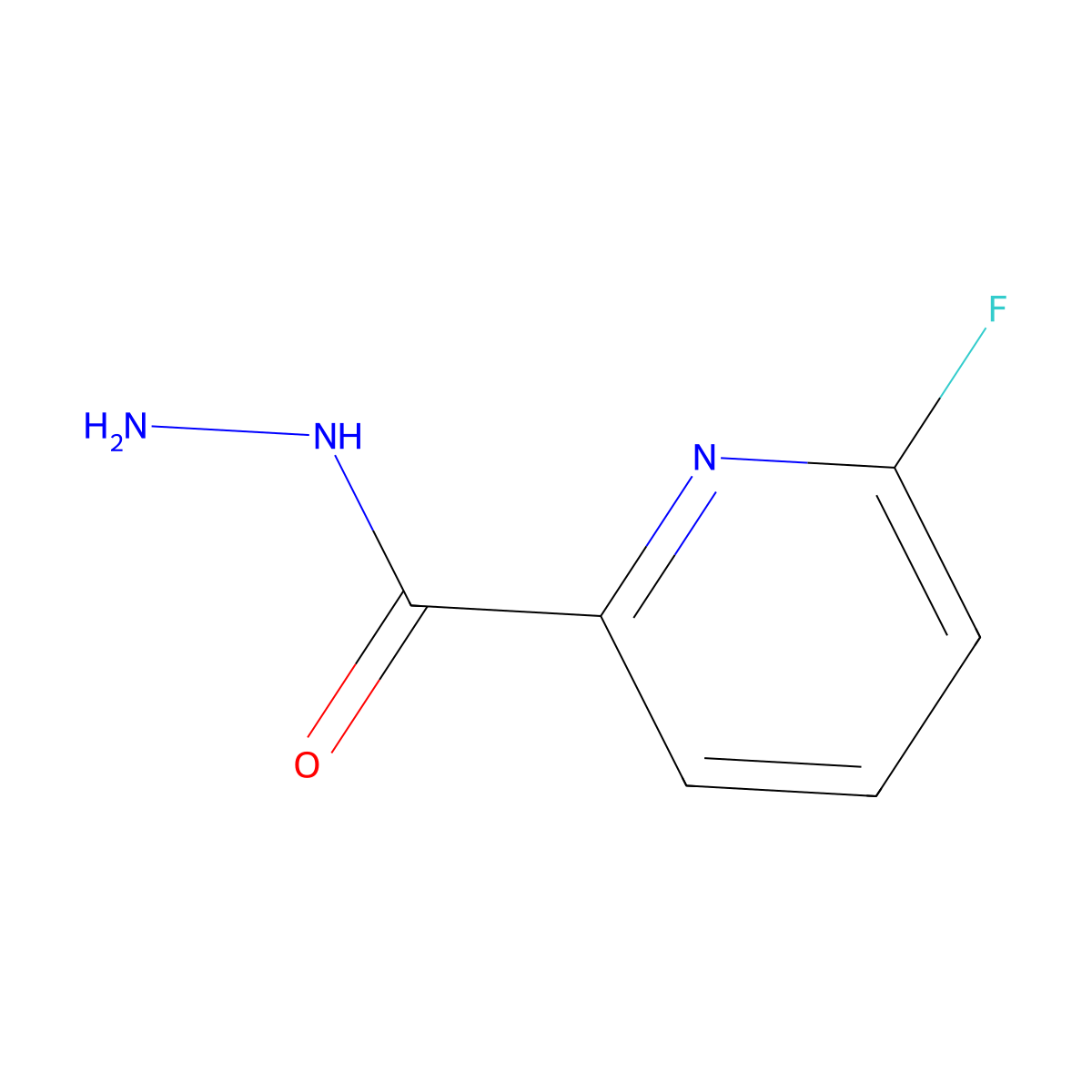 6-Fluoropyridine-2-carbohydrazide molecular structure, CAS 701-41-7