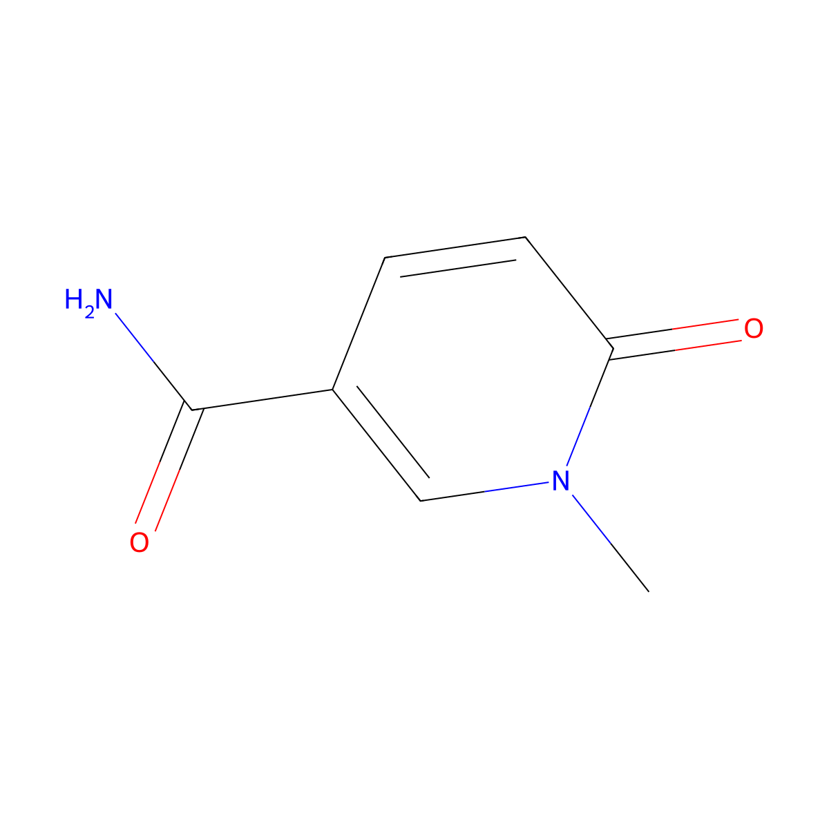 N1-Methyl-2-pyridone-5-carboxamide molecular structure, CAS 701-44-0