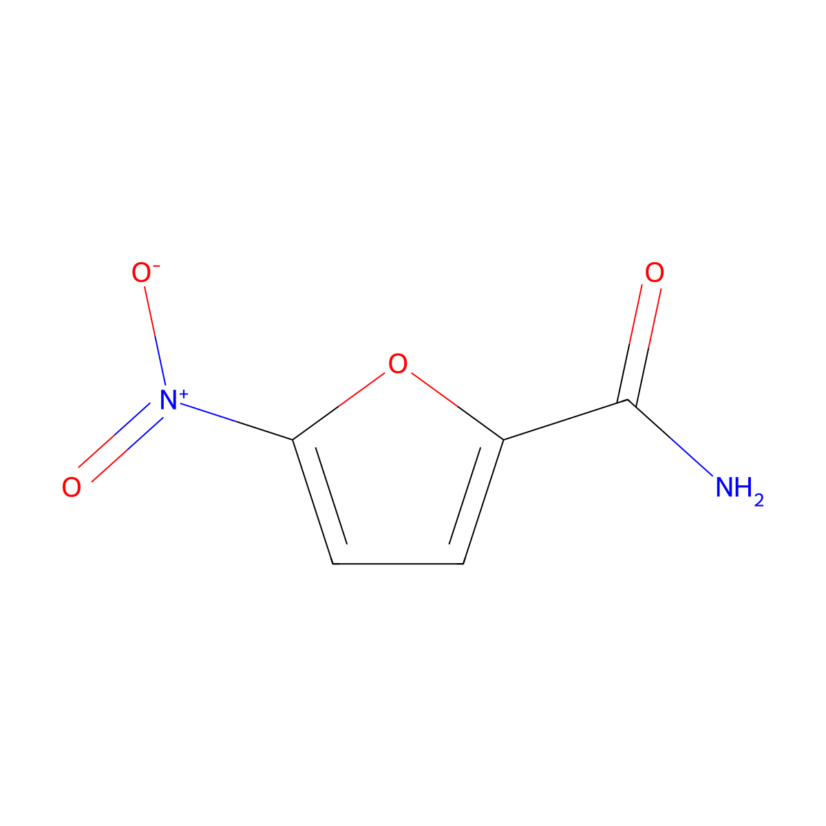 2-Furamide, 5-nitro- molecular structure, CAS 701-51-9