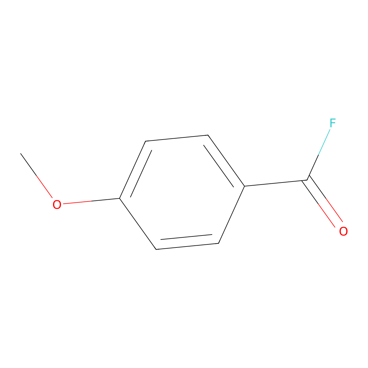 4-methoxybenzoyl Fluoride molecular structure, CAS 701-53-1