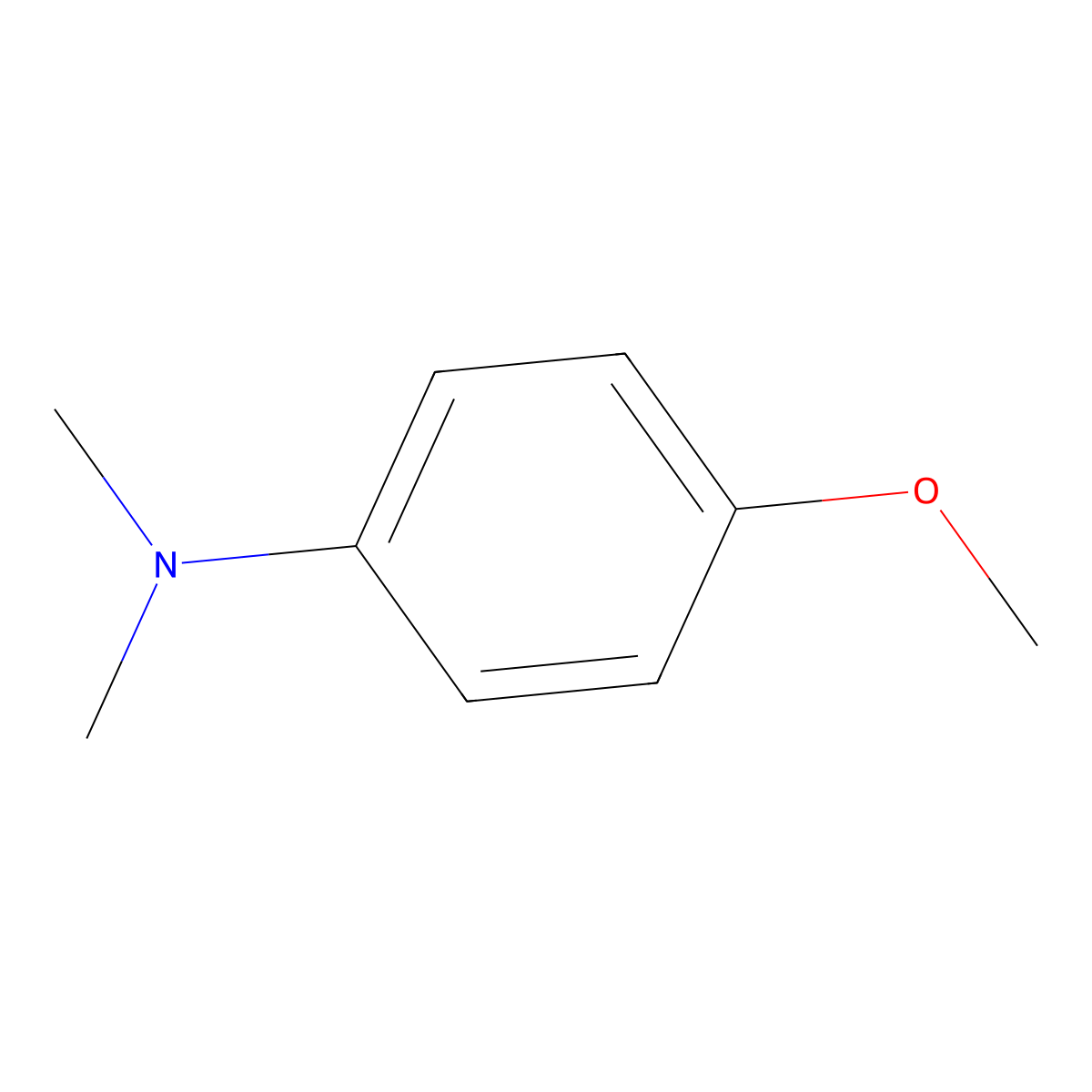 4-Methoxy-N,N-dimethylbenzenamine molecular structure, CAS 701-56-4