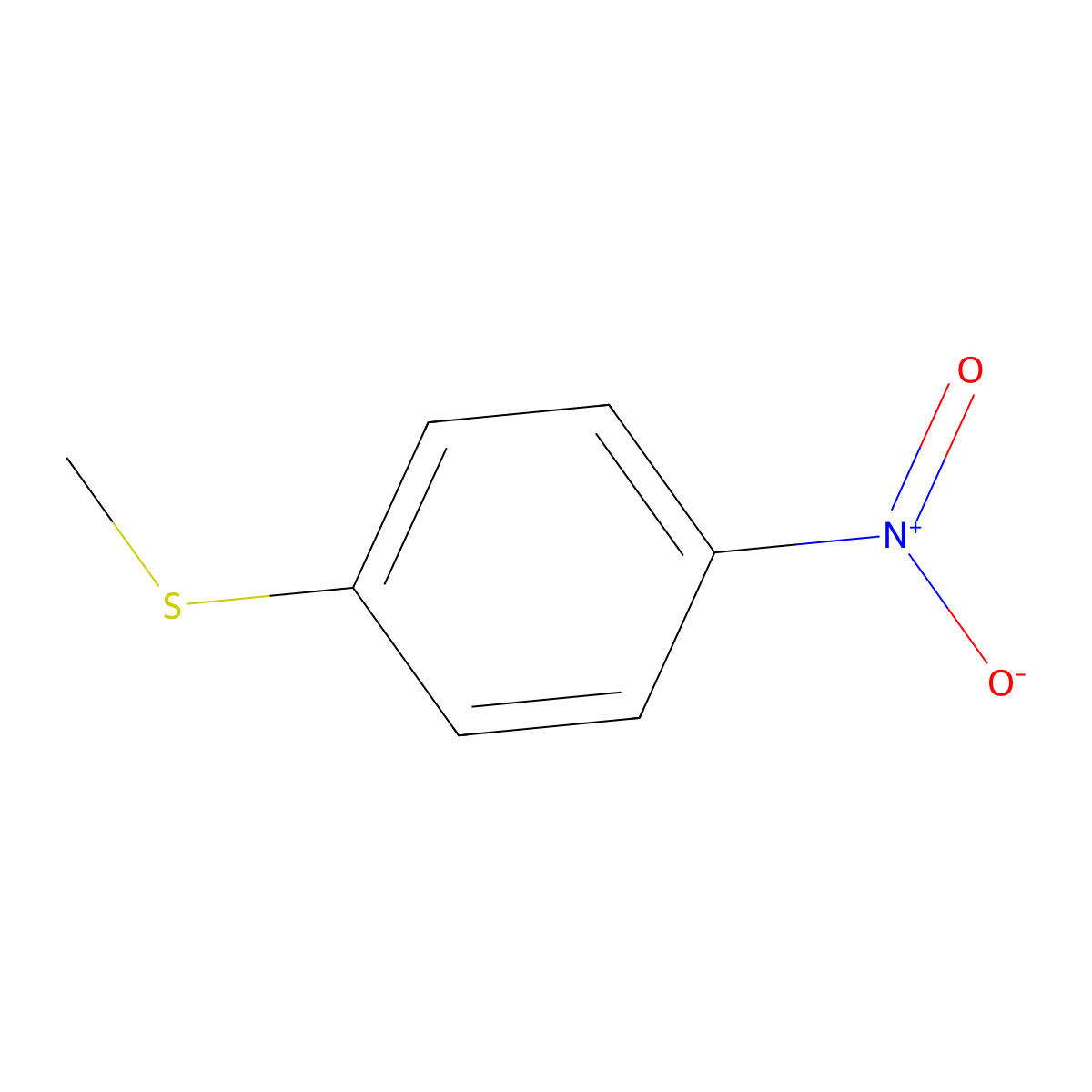 4-Nitrophenyl methyl sulfide molecular structure, CAS 701-57-5