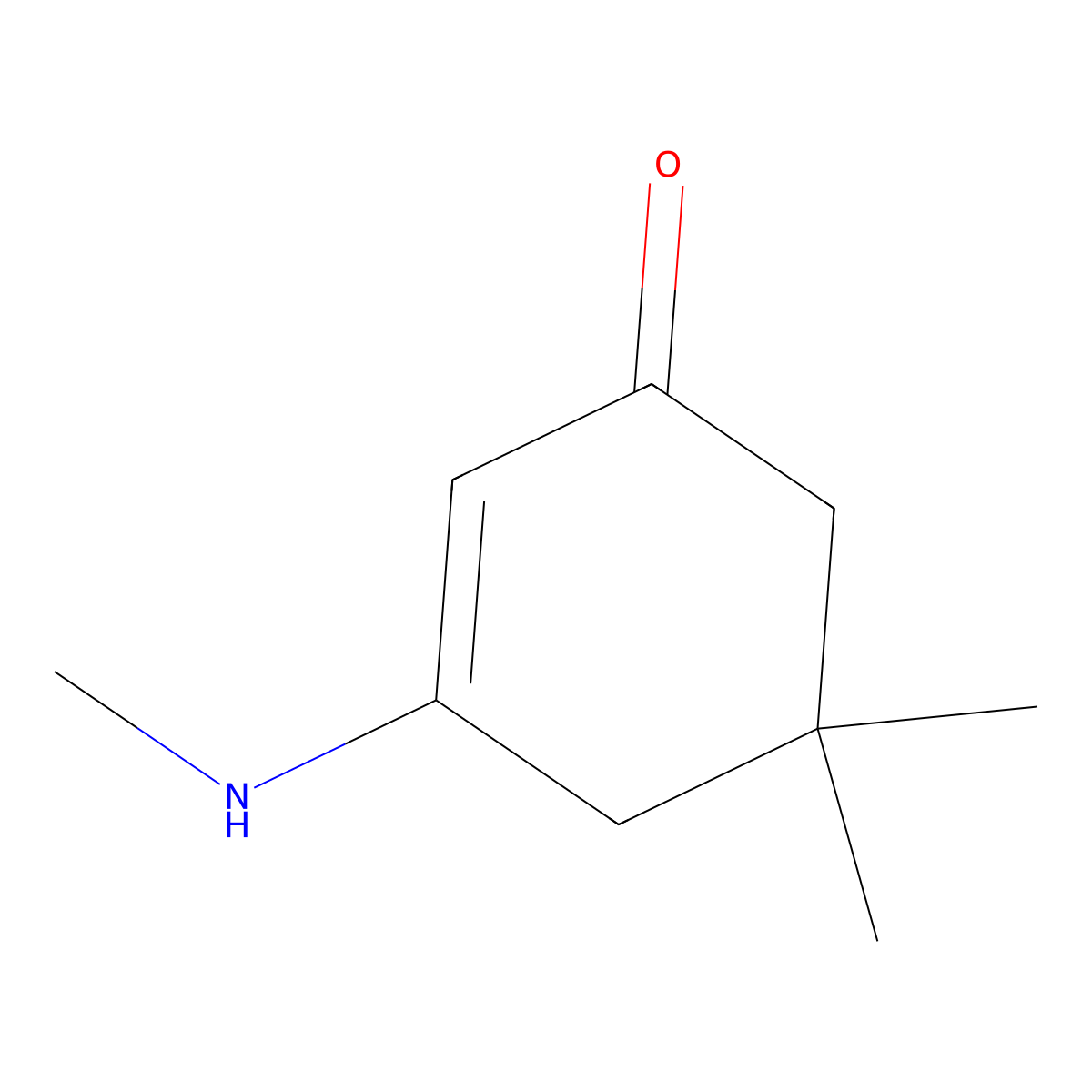 5,5-Dimethyl-3-(methylamino)-2-cyclohexen-1-one molecular structure, CAS 701-58-6