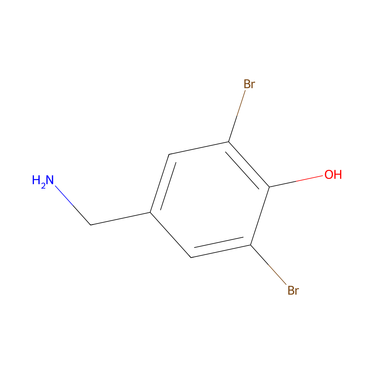 4-(Aminomethyl)-2,6-dibromophenol molecular structure, CAS 701-68-8