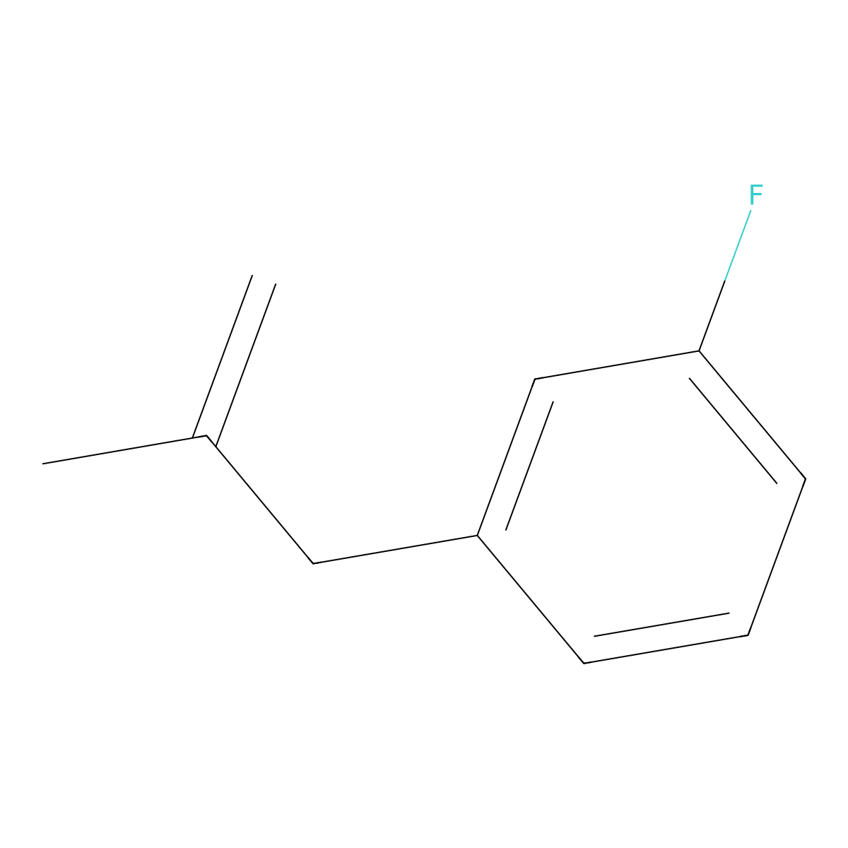 3-(3-Fluorophenyl)-2-methyl-1-propene molecular structure, CAS 701-80-4