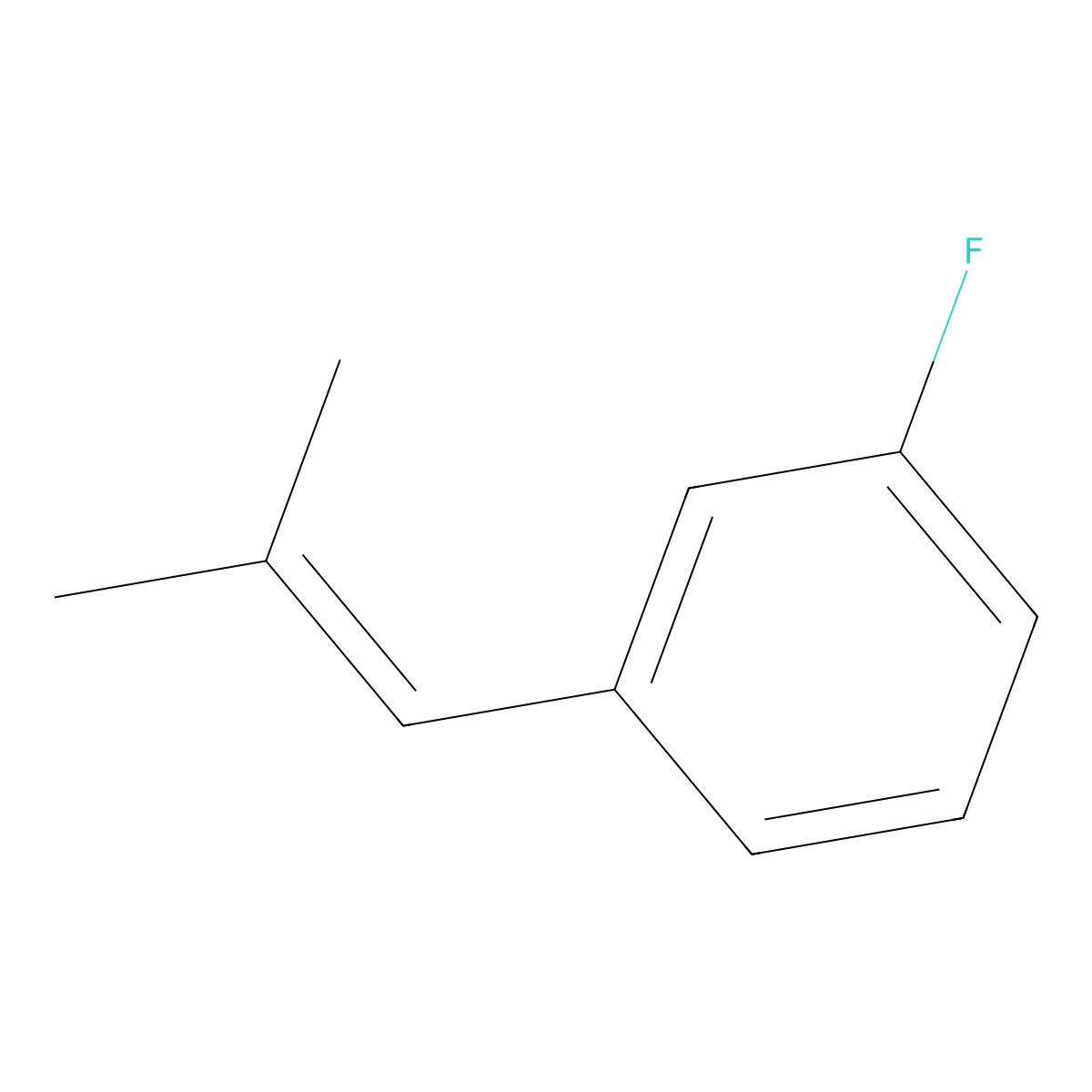 1-Fluoro-3-(2-methyl-1-propen-1-yl)benzene molecular structure, CAS 701-81-5