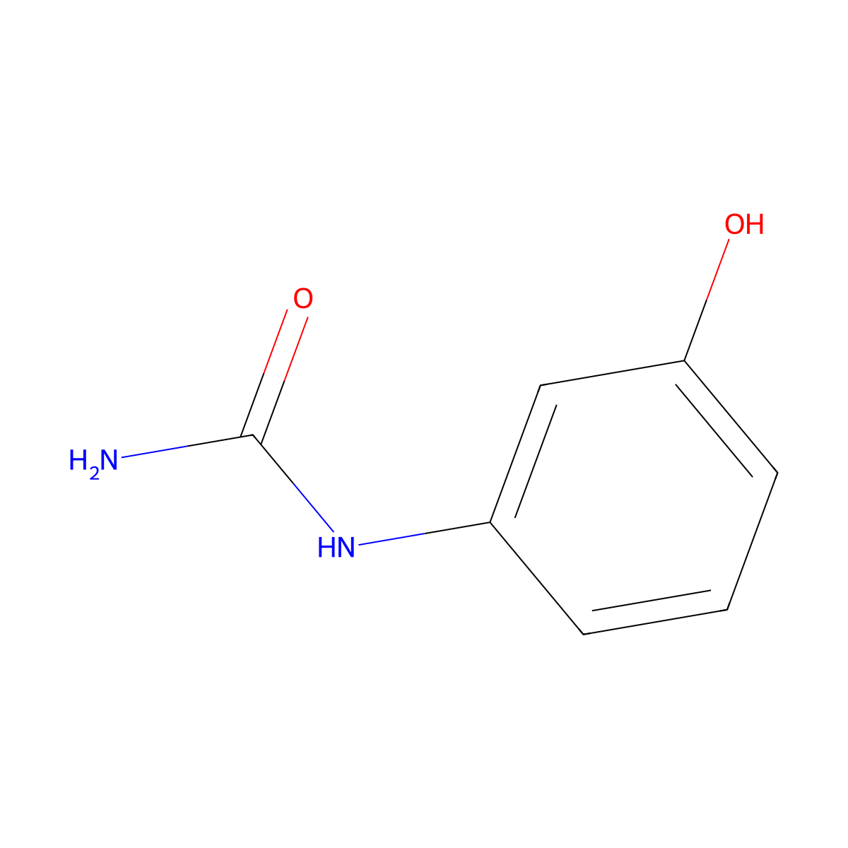 m-Hydroxyphenylurea molecular structure, CAS 701-82-6