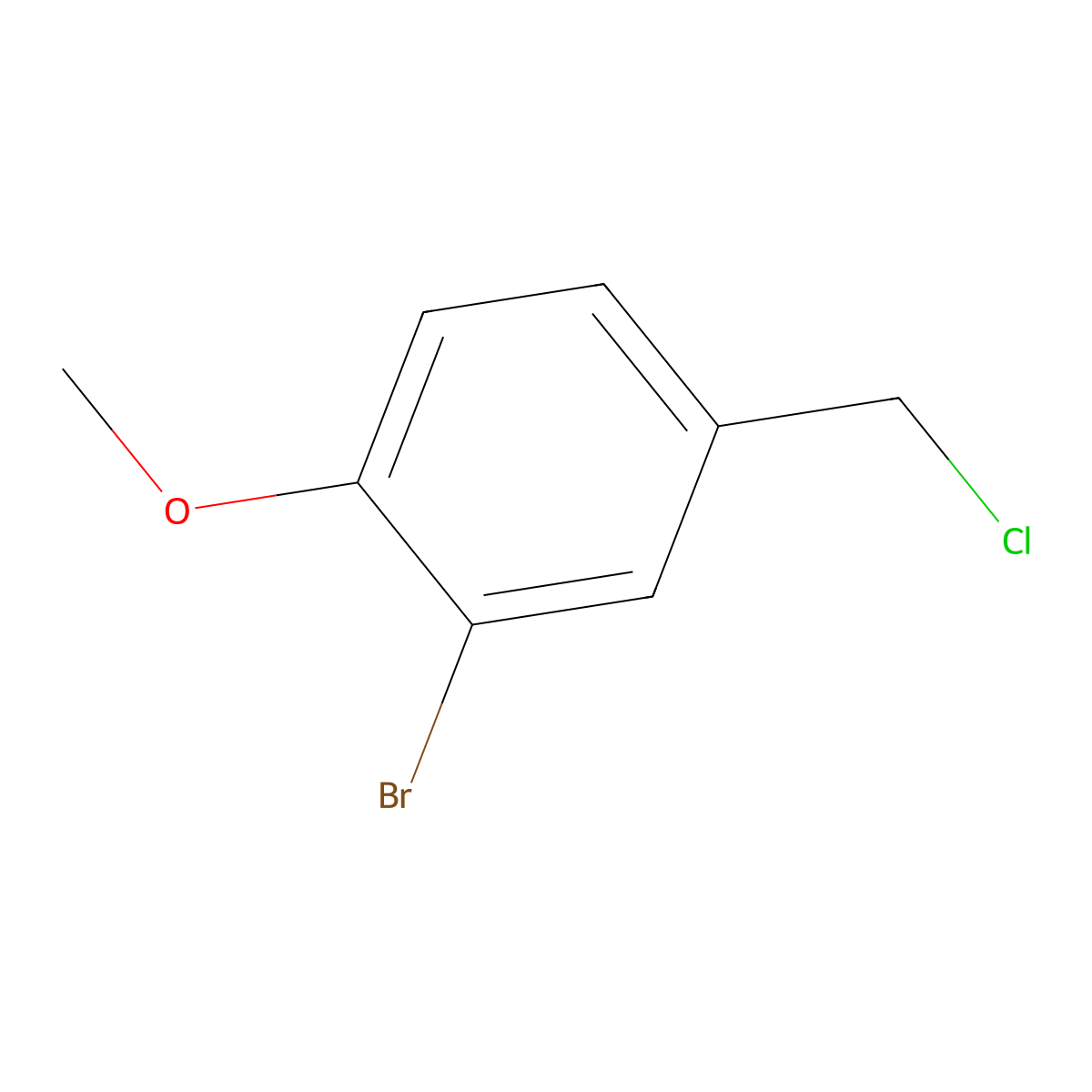 2-Bromo-4-(chloromethyl)-1-methoxybenzene molecular structure, CAS 701-94-0